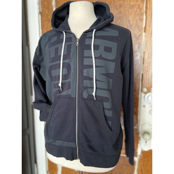 UNDER ARMOUR Black /Grey Full Zip Cotton Hoodie Mens sz M - Picture 1 of 9